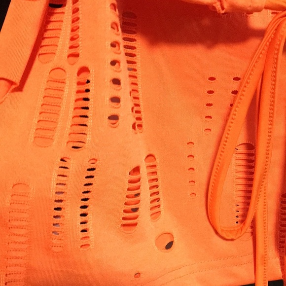 90s Vibe Cutout 2 Pc Swim Cover Festival Rave Exotic Dancer Club Outfit Med/Lg - Picture 7 of 16